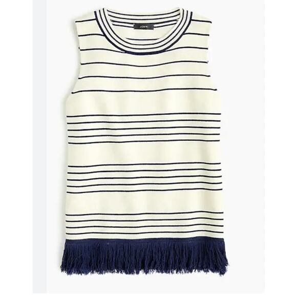J. Crew Fringed Shell Top - Picture 1 of 11